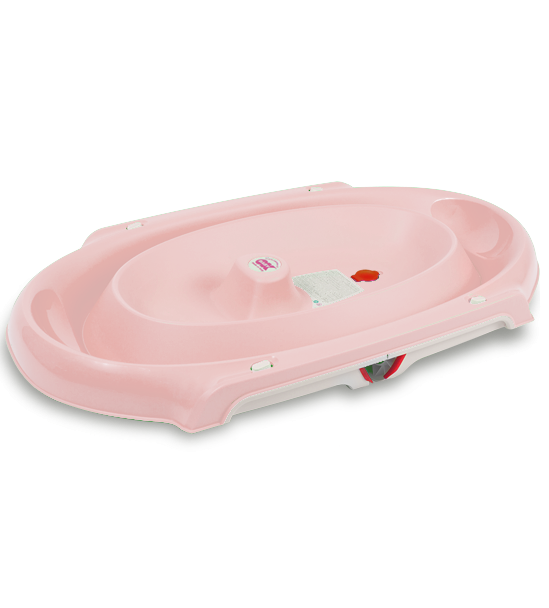 Ванна анатомическая Ok Baby Onda slim + подставка светло-розовый